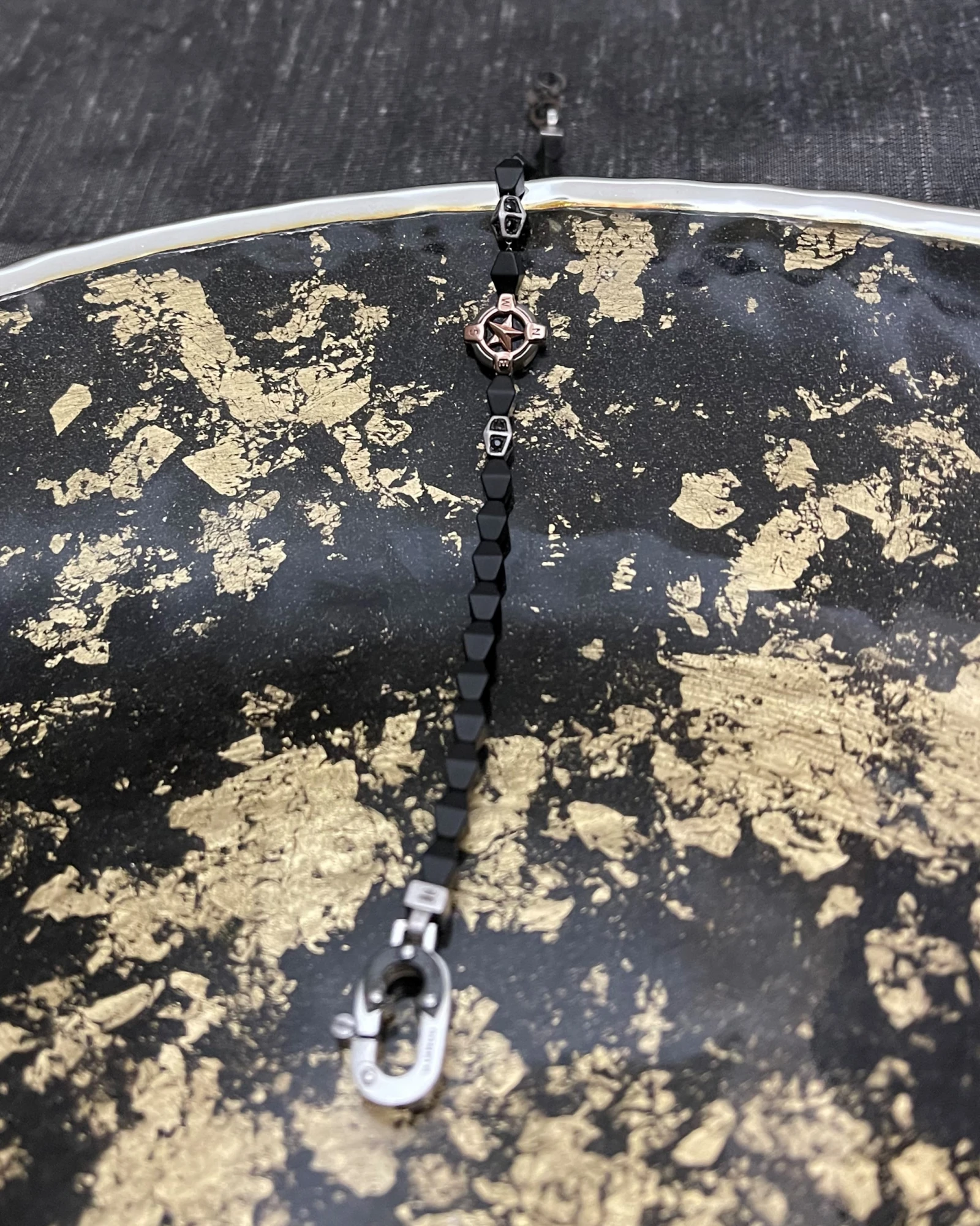 Comete_Gioielli bracciale argento, acciaio e zirconi cod:  UBR 919